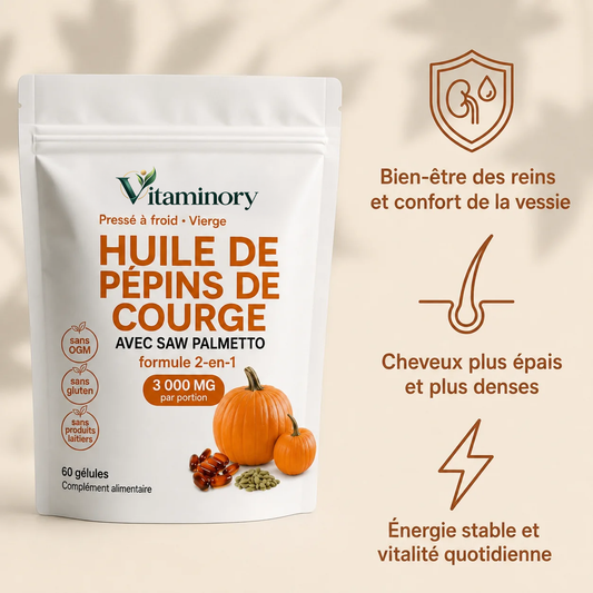 Vitaminory Gélules d'Huile de Graines de Courge